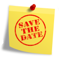 Notizzettel mit Save the date Aufschrift